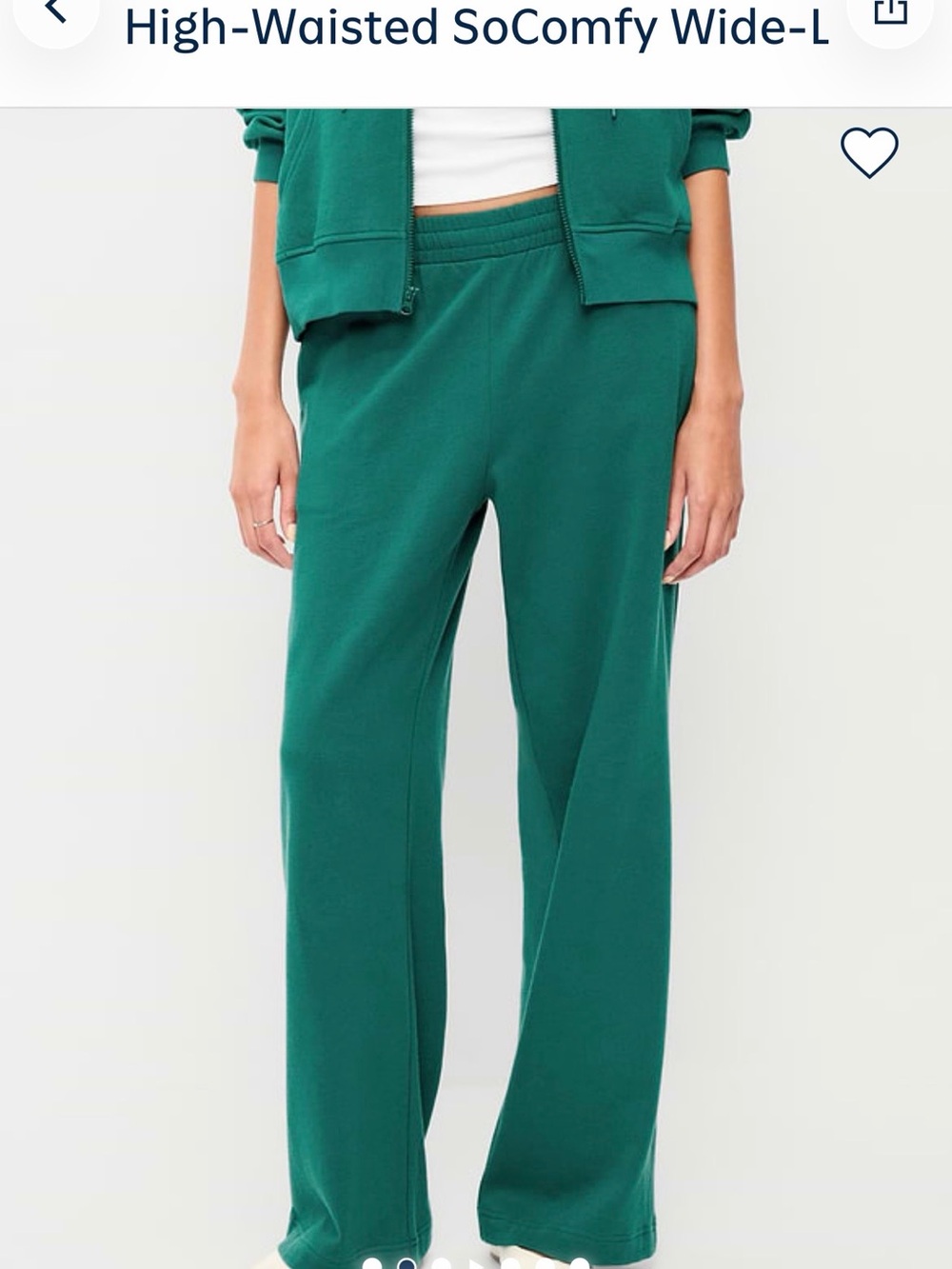 Old Navy Green Wide-Leg Track Pants NWT